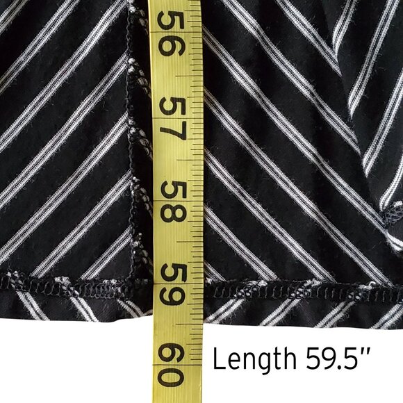 White House Black Market Tie Front BW Chevron Striped Sleeveless Maxi Dress XS - Picture 12 of 16